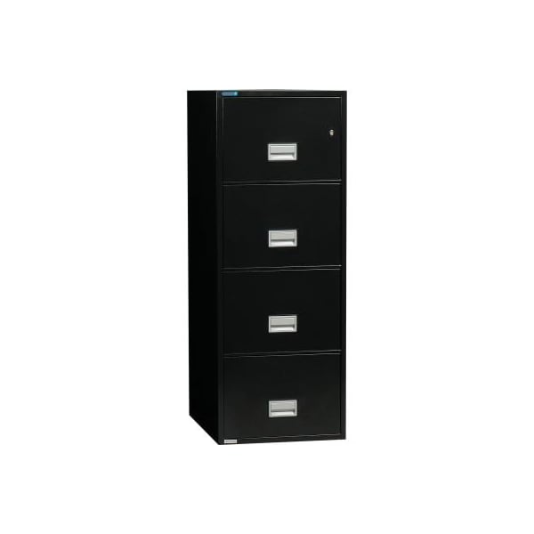 Phoenix Safe International Phoenix Safe Vertical 31" 4-Drawer Legal Fire and Water Resistant File Cabinet, Black - LGL4W31B - main